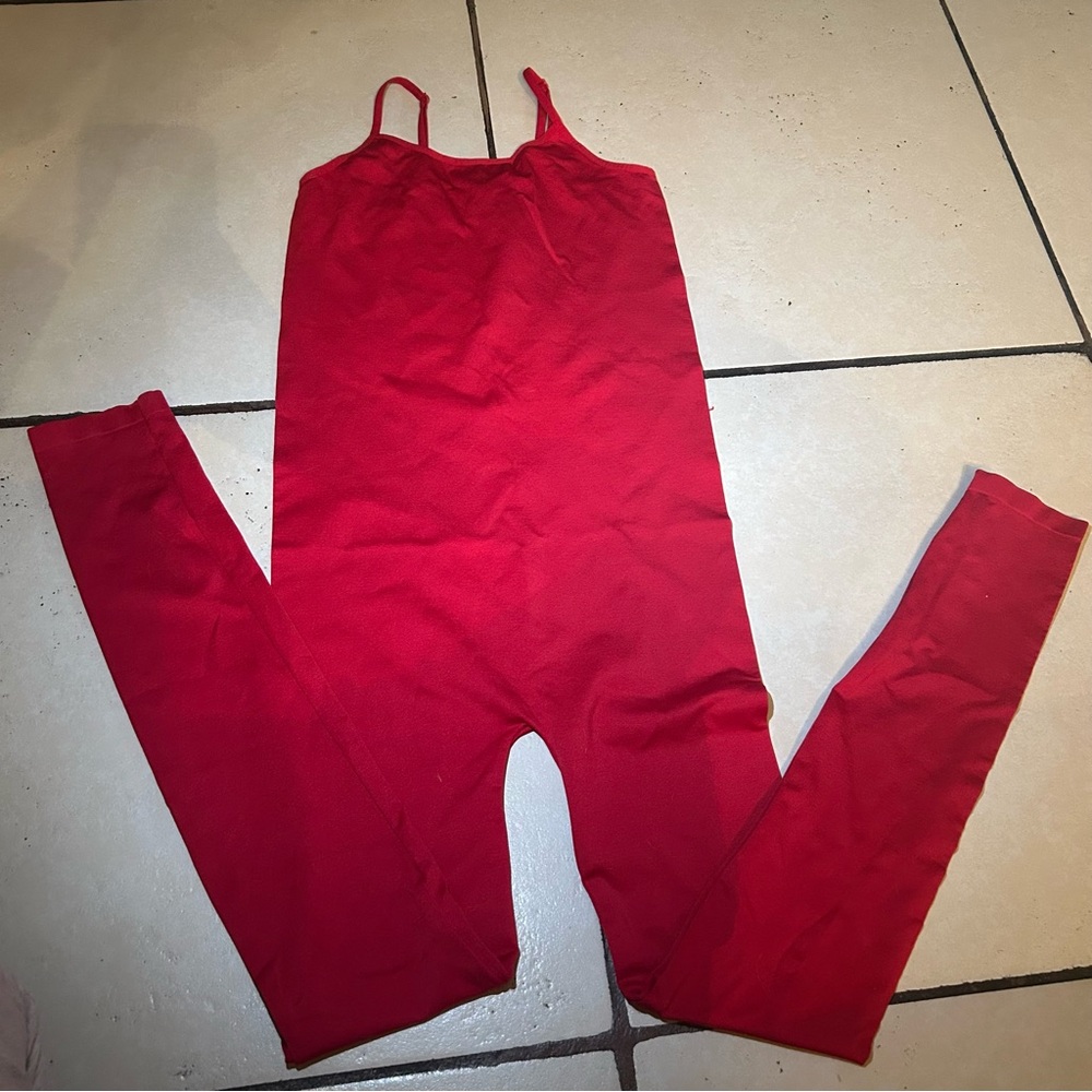 Red jumpsuit
